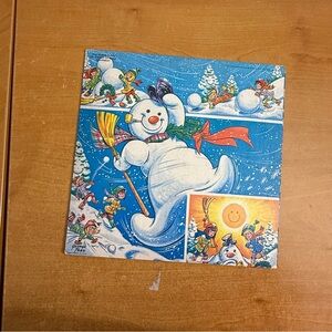 Frosty the Snowman Vinyl Record‎ - Blue and White
